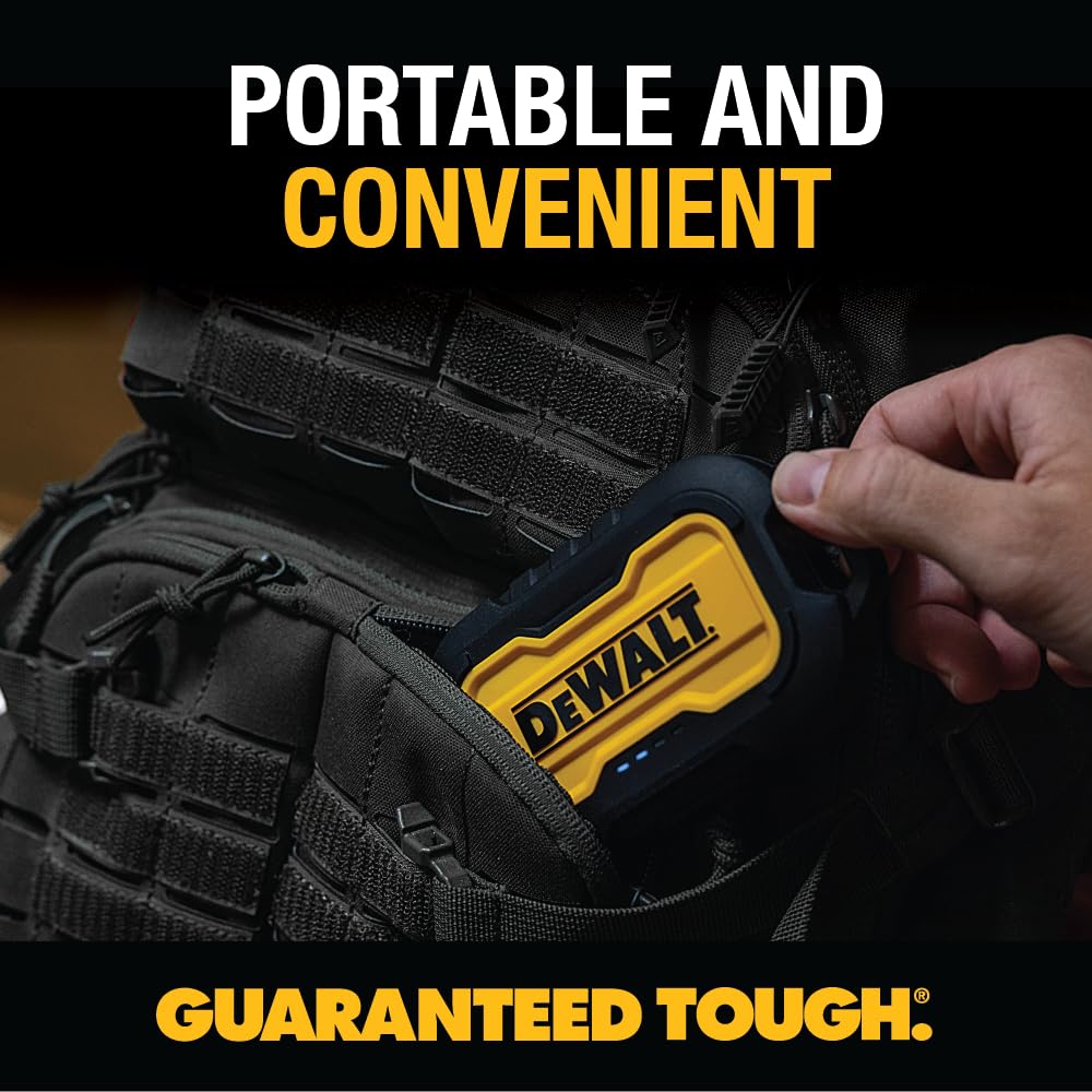 Buy now DEWALT Heavy Duty Portable Charger, Power Bank, Travel Worksite 10,000 mAh Battery Pack with USB-C Port for iPhone 17/16 Plus Pro Max, iPhone 15/14/13, Samsung Galaxy at indiglob india