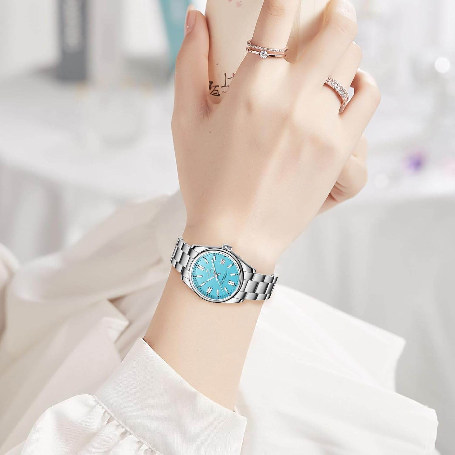 BENYAR AKNIGHT Watch for Men, Waterproof Stainless Steel Quartz Movement Watches, Fashion Analog Chronograph Men's Wrist Watch, Blue - My Store