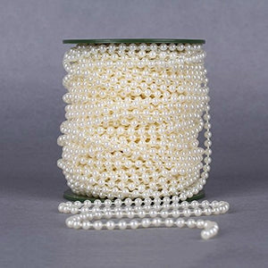 Buy now B&S FEEL 5mm Faux Pearl Beads Garland Pearl Bead Roll Strand for Wedding Party Decoration, 99 Feet Roll (Ivory) at indiglob india