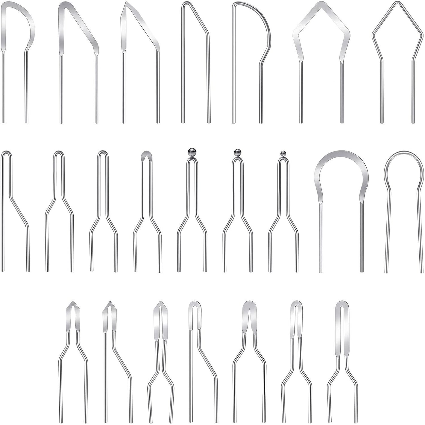 Outus 23 Pieces Wood Burning Tips Pyrography Tips Nibs Kit Wire Pen Nibs Replacement Tools for High Impedance Adjustable Pyrography Machine Accessory Tool Wood Leather Making