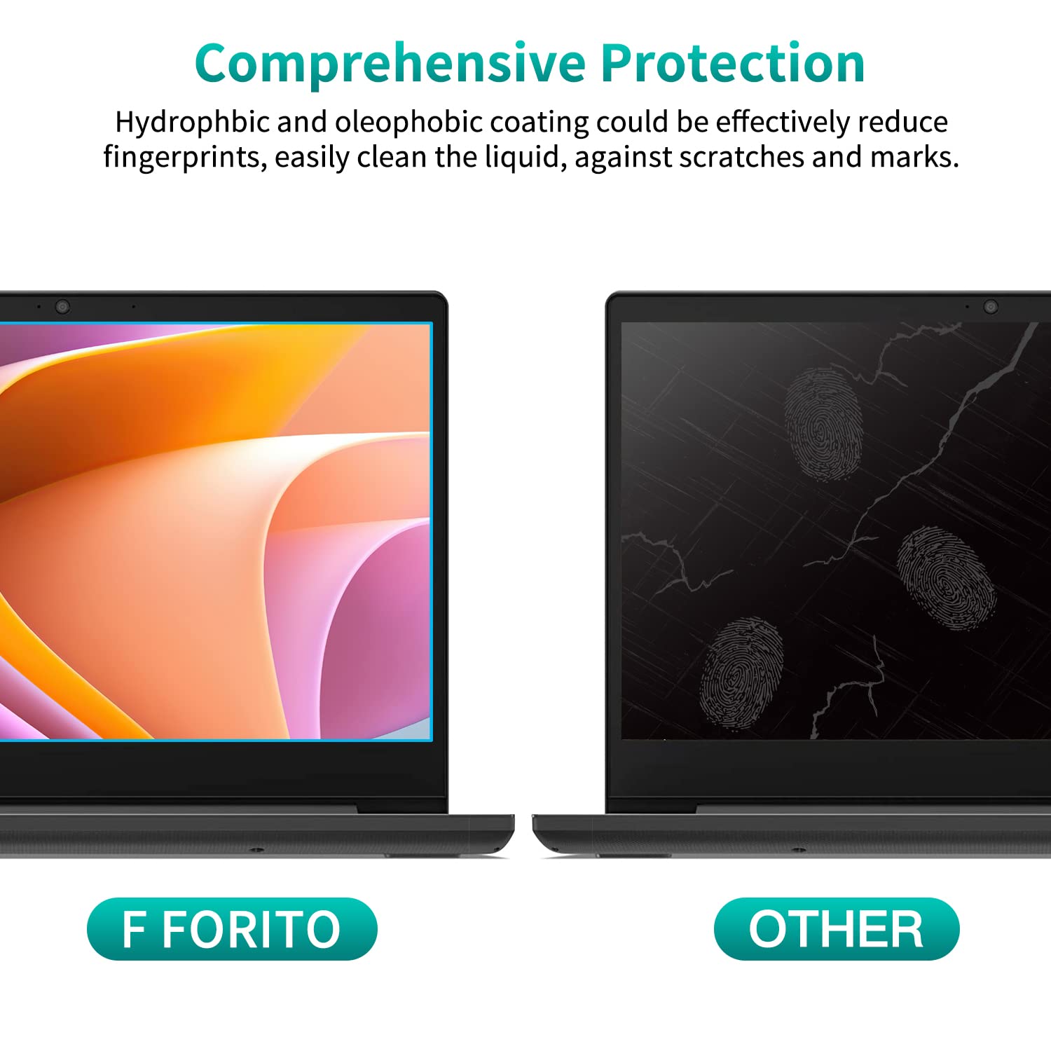 Buy now F FORITO 2-Pack 15.6 Inch Anti Blue Light Laptop Screen Protector, Eye Protection Anti Glare Matte Computer Screen Cover for 15.6" Laptop with 16:9 Aspect Ratio, Reduce Eye Strain and Touch Sensitive at indiglob india