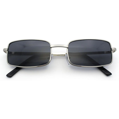 SA106 Mens Retro Vintage Narrow Rectangular Pimp Metal Sunglasses