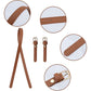 Semetall PU Leather Replacement 2 Pcs 67cm to 76cm Brown Replacement Purse Strap Leather Handles for Bags