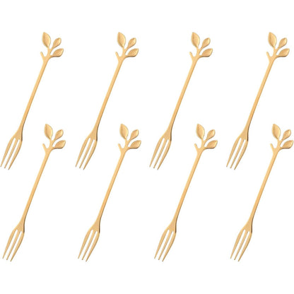 dcieiosul Gold Plated Stainless Steel Mini Coffee Espresso Spoon, Tableware Flatware Dessert Teaspoons Small Soup Spoons Set of 8, 4.9 inch Specialty Demitasse Stirring Spoons (Gold spoons)