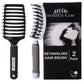 Boar Bristle Hair Brush set – Curved and Vented for Wet and Dry Detangling Hair Brush for Women Long, Thick, Thin, Curly & Tangled Hair Vent Brush - Stocking Stuffers Gift kit