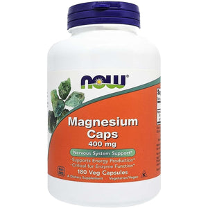NOW Magnesium 400mg, 180 Veg Capsules