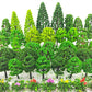Buy now Tazimi 60 Pieces Model Trees 1.36-6 inch Mixed Model Tree Train Scenery Architecture Trees Fake Trees for DIY Crafts, Building Model, Scenery Landscape Natural Green at indiglob india