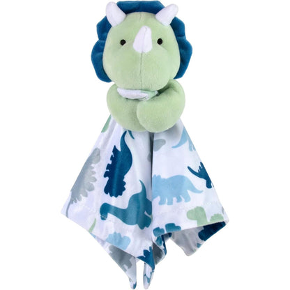 Minky Animal Snuggler Lovey Blanket for Kids, Babies, Boys, Girls, Gender Neutral Security Blanket with Stuffed Animal