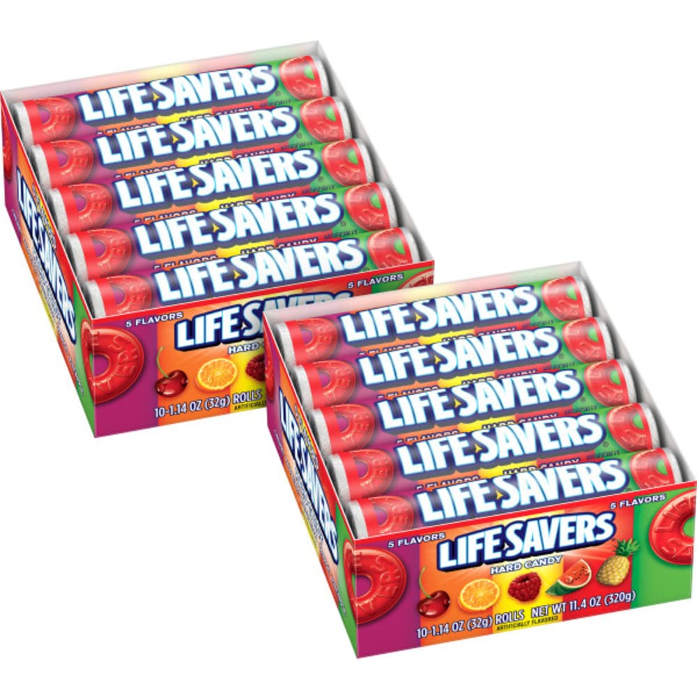 Buy now LIFE SAVERS Mints Wint-O-Green Hard Candy Bulk Mints, Hard Candies, Individually Wrapped Single Rolls, .84 Ounce, 20 Count Box at indiglob india