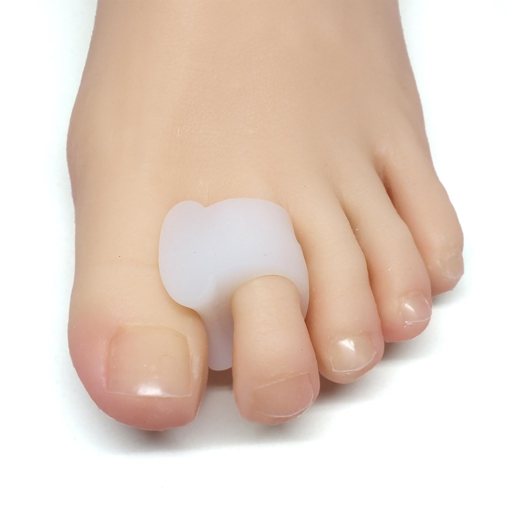 Buy now ZenToes Gel Toe Separators for Overlapping Toes, Bunions, Big Toe Alignment, Corrector and Spacer - 4 Pack (White) White at indiglob india