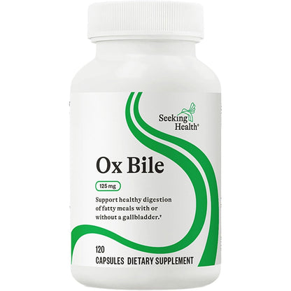 Seeking Health Ox Bile, 125 mg Digestive Enzyme Supplement, Gallbladder Support, Histamine Intolerance Support, Capsules (120 Capsules)