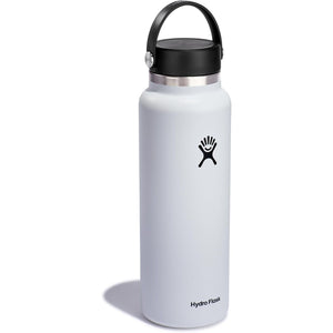 Hydro Flask Water Bottle - Insulated Stainless Steel - Wide Mouth Flex Lid, Non Spill, Leakproof and Refillable in 40 Oz