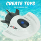 GoolRC Mini RC Submarine Boat, Remote Control Waterproof Diving Toy for Kids (White)