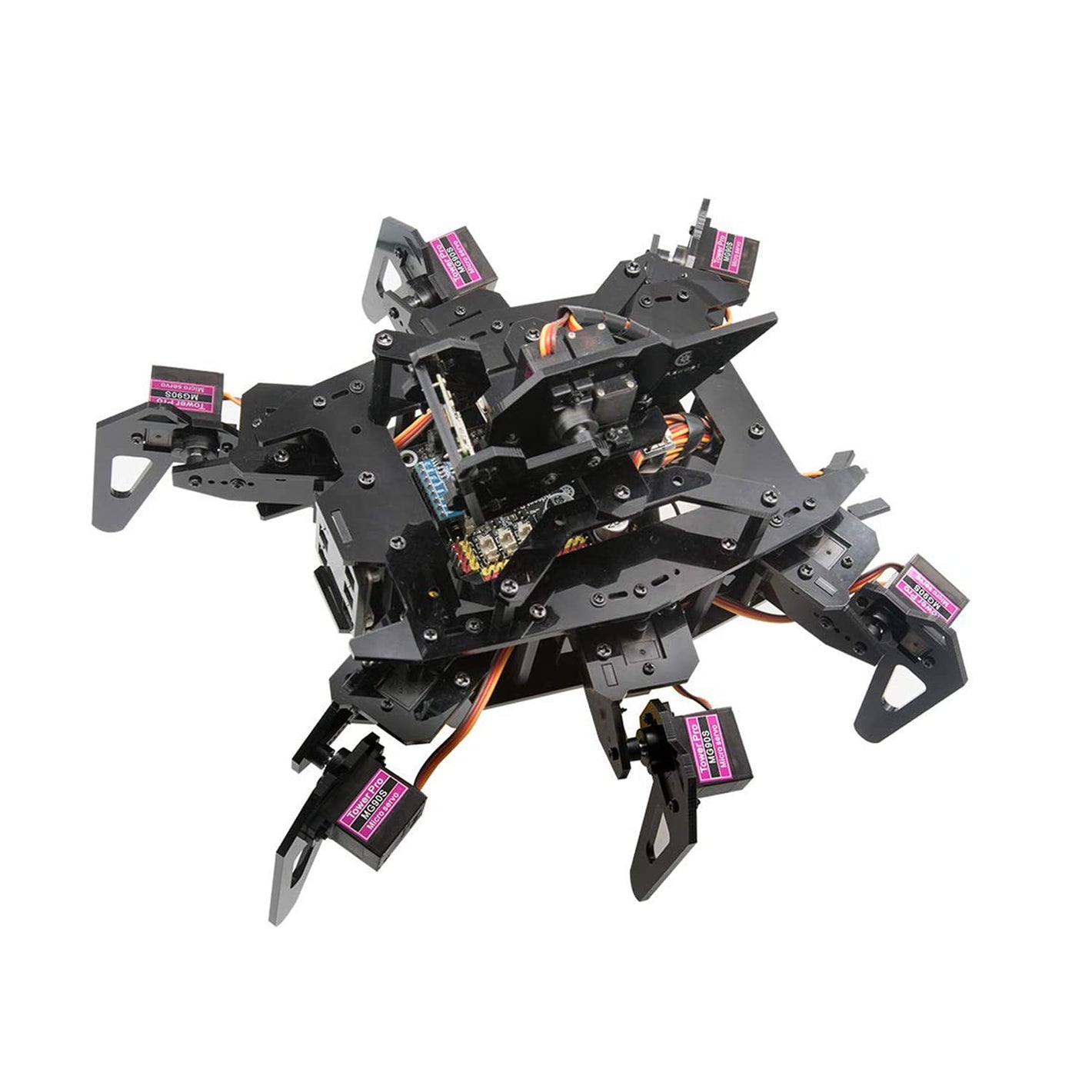 Buy now Adeept RaspClaws Hexapod Spider Robotic Kit Compatible with Raspberry Pi 4 3 Model B+ B, OpenCV Target Tracking, Video Transmission, Raspberry Pi STEAM Crawling Robot with PDF Manual at indiglob india