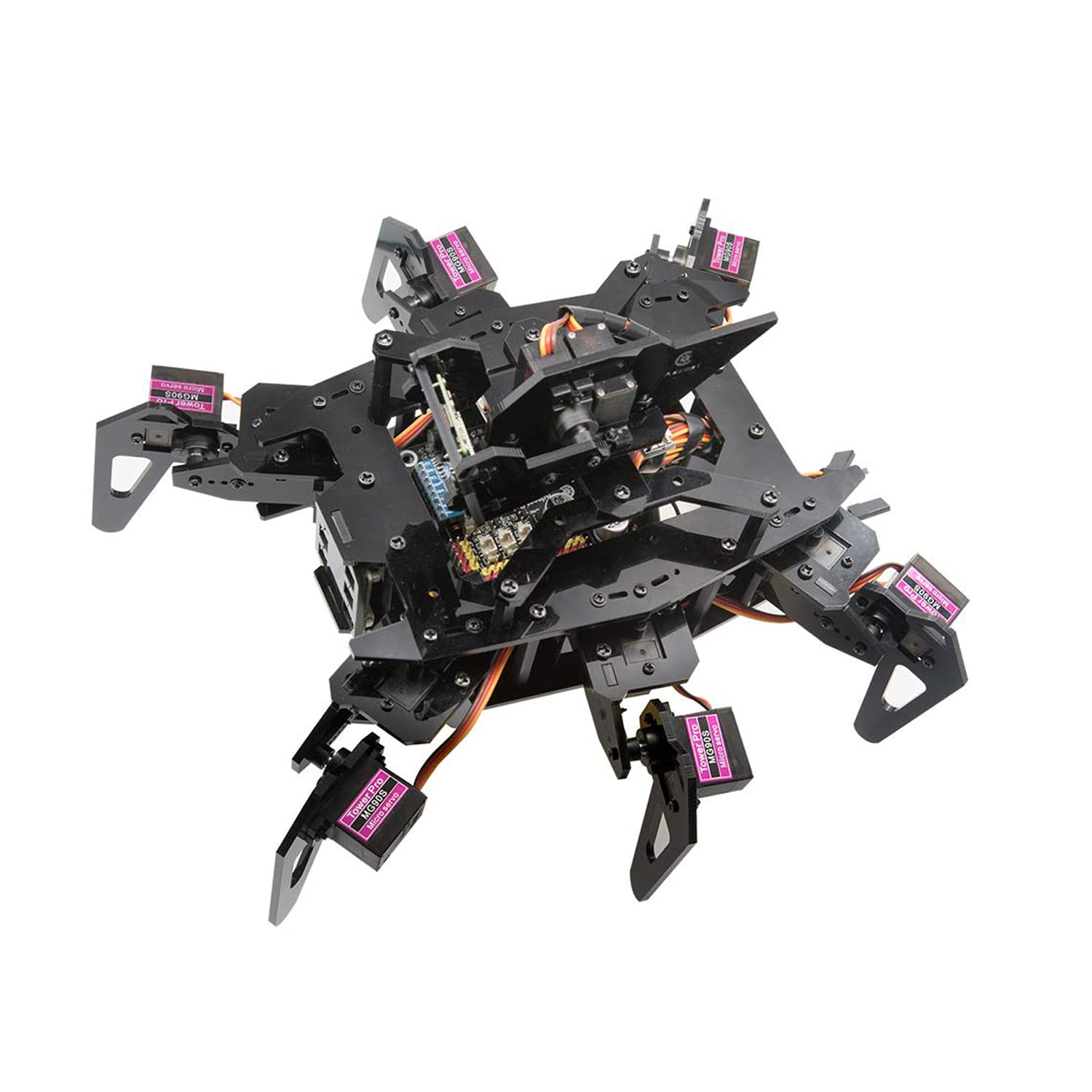 Buy now Adeept RaspClaws Hexapod Spider Robotic Kit Compatible with Raspberry Pi 4 3 Model B+ B, OpenCV Target Tracking, Video Transmission, Raspberry Pi STEAM Crawling Robot with PDF Manual at indiglob india