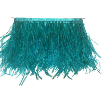 KOLIGHT Pack of 2 Yards Natural Dyed Ostrich Feathers Trim Fringe 4~5inch for DIY Dress Sewing Crafts Costumes Decoration (Lavender)