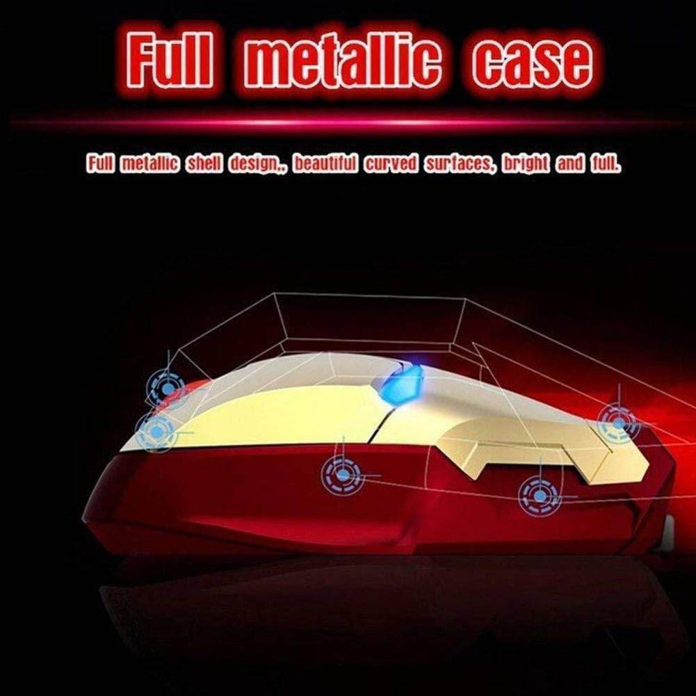 Bever Wireless Mouse Cool Mouse 2.4 G Portable Mobile Computer Click Silent Mouse Optical Mice with USB Receiver, Multi-Color Choosing for Notebook PC Laptop Computer (Gold) - My Store