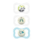 Buy now MAM Air Pacifier for Babies 6-16 Months, Extra Air Flow for Sensitive Skin, Glows in The Dark, Developed with Medical Experts, BPA-Free Skin Soft Silicone, 2 Count, with Sterilizer Case Cotton Sky 3 Count (Pack of 1) at indiglob india