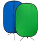 Fotodiox Pro Collapsible Background - 5x7’ Chromakey Green/Chromakey Blue 2-in-1 Background Panel