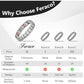 Feraco Mens Magnetic Bracelet Titanium Steel Magnetic Bracelet with Double Row 4 Elements Magnets (Silver)
