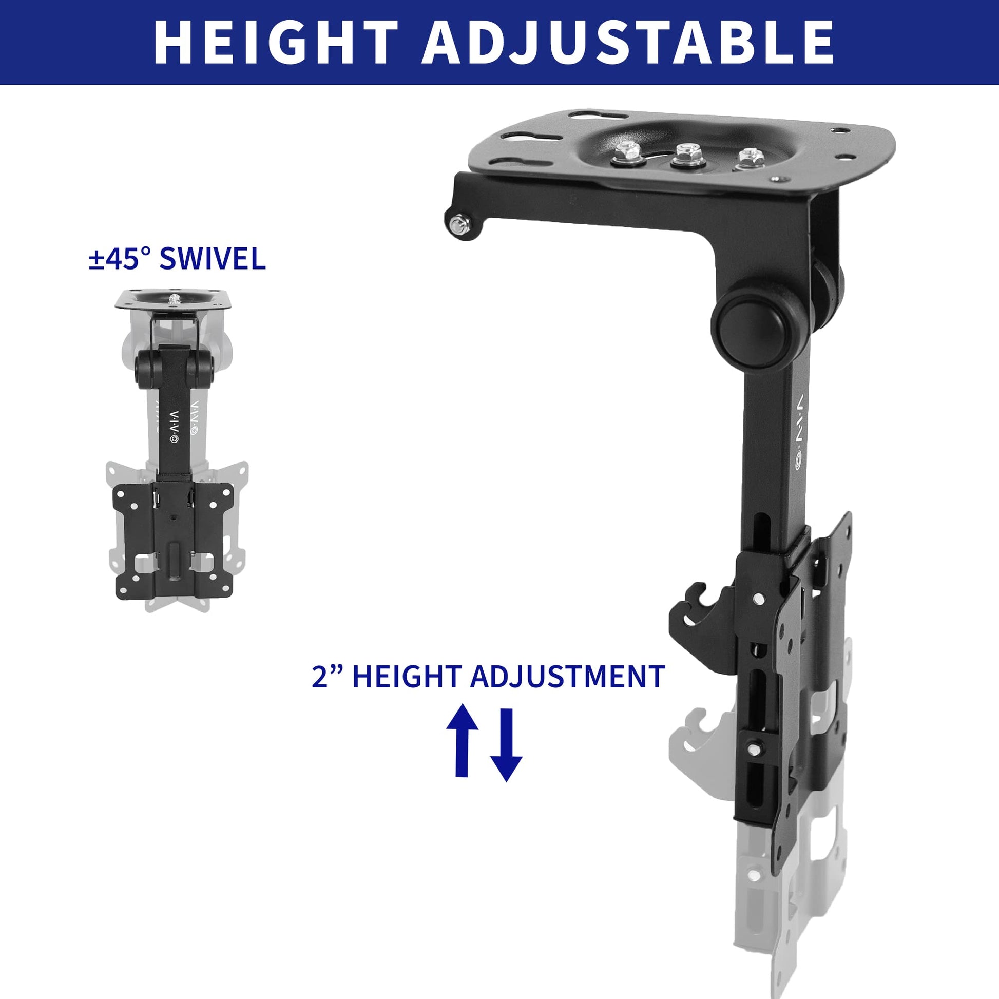 Buy now VIVO MOUNT-M-FD27 Manual Folding Ceiling Mount for 13-27 inch Flat Screens, Tilt Roof, Under Cabinet Mount for LCD TVs and Monitors at indiglob india