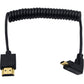 Duttek Micro HDMI to HDMI Coiled Cable 1FT-4FT, HDMI to Micro HDMI Adapter Cable Extreme Slim/Thin 4K, 3D for Camera, Raspberry Pi 5 4, GoPro Hero 7/6