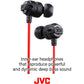 JVC HAFX1X Headphone Xtreme-Xplosivs, Black, Red