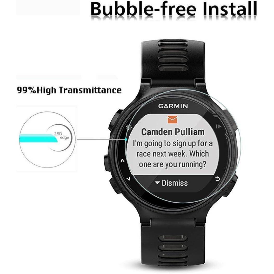 (Pack of 4) Tempered Glass Screen Protector for Garmin Forerunner 735XT, Akwox [0.3mm 2.5D High Definition 9H] Premium Clear Screen Protective Film for Garmin Forerunner 735XT - My Store