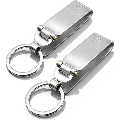 Stainless Steel Keyring Security Belt Clip Key Chain,used in sports Pants, Pockets,Durable Multi-ring Key Holder