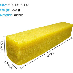 1-1/2" x 1-1/2" x 8" Cleaning Eraser Stick for Abrasive Sanding Belts, Natural Rubber Eraser for Cleaning Sandpaper, Rough Tape, Skateboard Shoes and Sanding Discs.