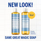 Dr. Bronner's Pure-Castile Magic Liquid Soap (Baby Unscented, 8 Ounce)- Made with Regenerative Organic Certified Oils, For Face, Body Wash, Baby Soap, Sensitive Skin, No Added Fragrance, Vegan