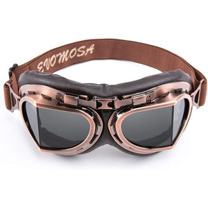 evomosa Motorcycle Goggles Vintage Pilot Style Cruiser Scooter Goggle Outdoor Sand Goggles Bike Racer Cruiser Touring Eyewear for Half Helmet