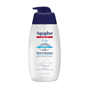 Aquaphor Baby Cleansing Wash And Shampoo 16 Ounce Pump (500ml) (3 Pack)