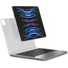 Brydge 11 MAX+ Wireless Keyboard Case with Multi-Touch Trackpad for iPad Pro 11" & iPad Air 11", White Magnetic SnapFit Case, Silver Keyboard - Silver