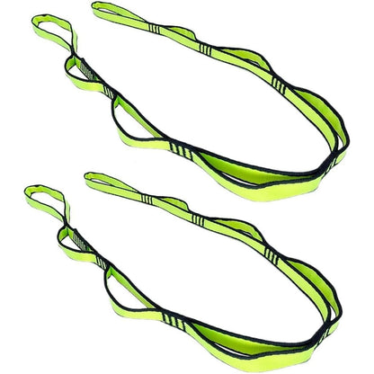 2pcs Nylon Daisy Chain 6 Loop Adjustable Multipurpose Strap Rope 25kN Strong Climbing Straps 43 Inches for Yoga Swing Yoga Hammock Trapeze Ceiling Anchors Daisy Chains