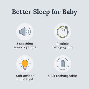 Yogasleep Hushh Portable White Noise Sound Machine for Baby, 3 Soothing Natural Sounds with Volume Control, Compact Size, Noise Canceling for Sleep Aid, Office Privacy, & Meditation, Registry Gift