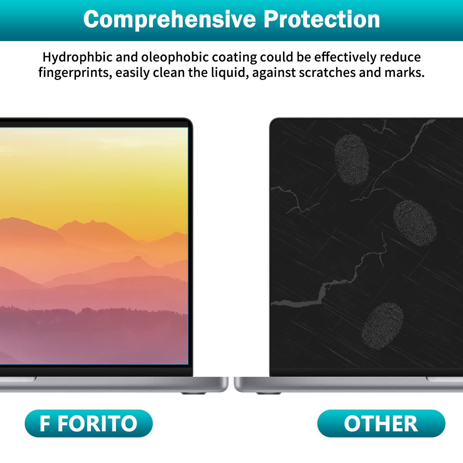 Buy now F FORITO 2-Pack 15.6 Inch Anti Blue Light Laptop Screen Protector, Eye Protection Anti Glare Matte Computer Screen Cover for 15.6" Laptop with 16:9 Aspect Ratio, Reduce Eye Strain and Touch Sensitive at indiglob india
