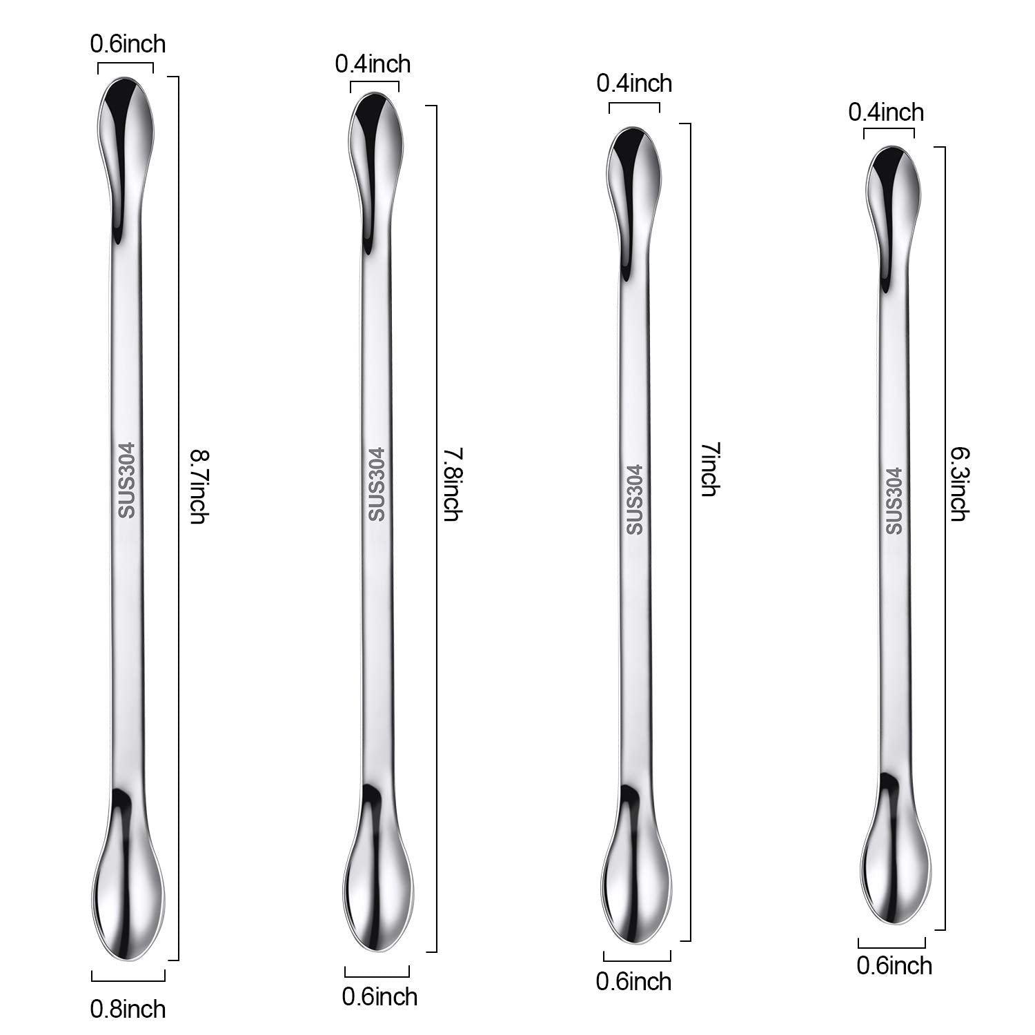 Buy now 22 Pieces Stainless Steel Lab Spatula Micro Scoop Set Laboratory Sampling Spoon Mixing Spatula for Powders Gel Cap Filler at indiglob india