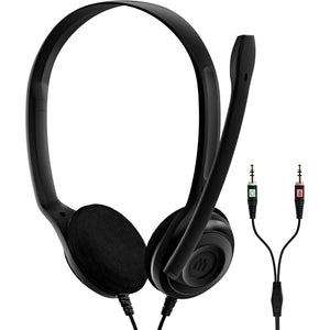 Sennheiser PC 3 Chat - Durable On-Ear Wired Headset - Noise Cancelling Microphone for Casual Gaming and Easy Connectivity - Lightweight Stereo Quality Sound - Great for Internet Telephony & E-Learners