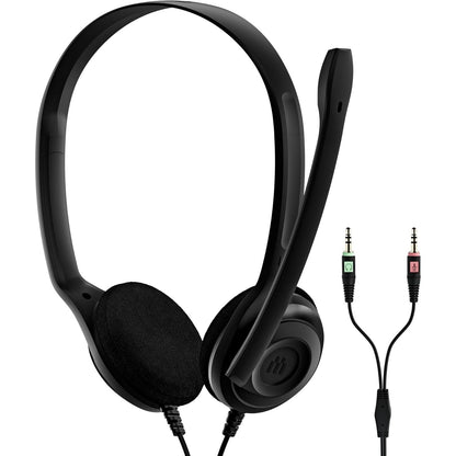 Sennheiser PC 3 Chat - Durable On-Ear Wired Headset - Noise Cancelling Microphone for Casual Gaming and Easy Connectivity - Lightweight Stereo Quality Sound - Great for Internet Telephony & E-Learners