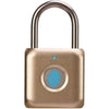 Fingerprint Padlock Phone Watch App Gym Locker Lock: Keyless Padlock eLinkSmart Combination Lock - Black Metal Bluetooth Remote Padlock for Locker Backpack Suitcase Luggage - Deep Gold