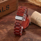Men's Handmade Wooden Watches Mens Lightweight Analog Quartz Wood Mens Wrist Watch with Compass