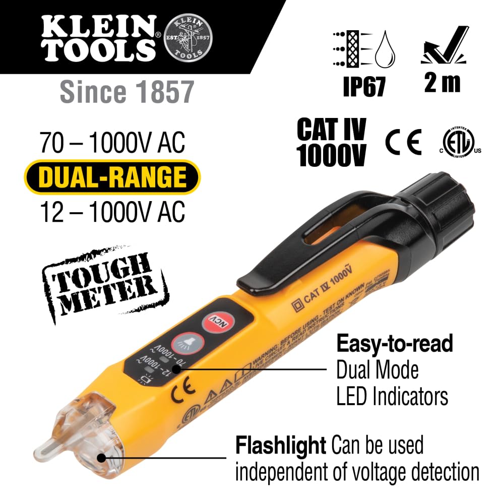 Buy now Klein Tools CL120VP Electrical Voltage Test Kit with Clamp Meter, Three Testers, Test Leads, Pouch and Batteries at indiglob india