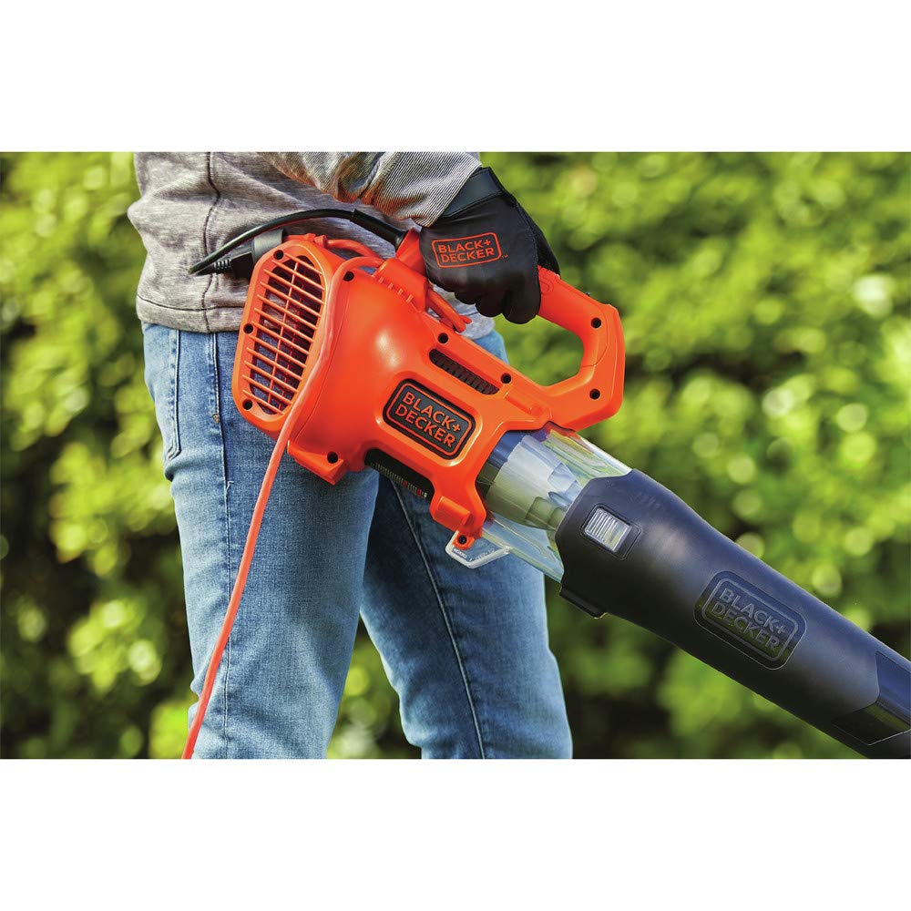 Buy now BLACK + DECKER Electric Leaf Blower, Hand Held Blowers for Lawn Care, Up to 450 CFM and 140 MPH Power, Axial, Lightweight, Corded (BEBL750) at indiglob india