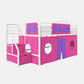 DHP Star Loft Bed, Pink & Purple Kid's Curtain Set Pink and Purple