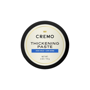 Cremo Mens Hair Paste - Premium Barber Grade Thickening Paste with High Hold and Low Shine, 4 Oz