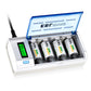 Buy now EBL 906 Smart Charger for AA AAA C D 9V Rechargeable Batteries with 4 Pieces 5000mAh C Rechargeable Batteries Default at indiglob india