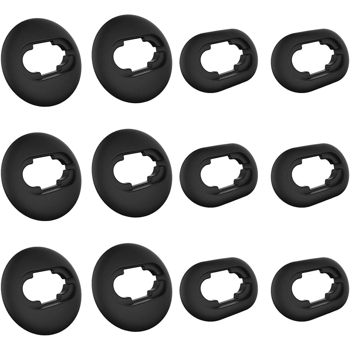 Luckvan 6 Pairs L/S Galaxy Buds Live Ear Tips Silicone Adapter Ear Wing Tips Replacement Earbuds Tips for Samsung Galaxy Buds Live Accessories Rubber Earbuds Tips, Black