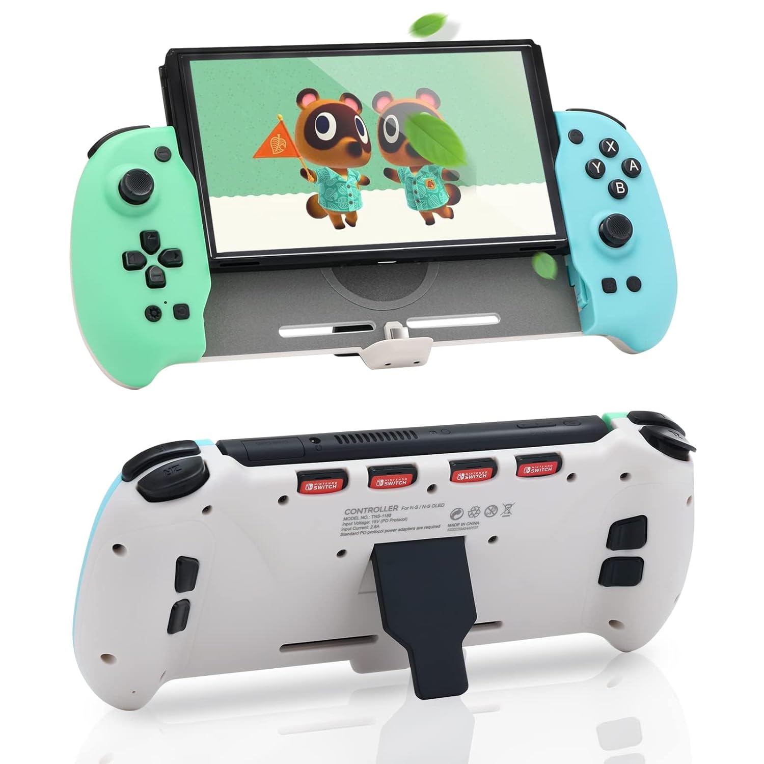 Buy now ECHZOVE Switch Controller Grip, Ergonomic Switch Controller with Six-Axis Gyroscope for Gravity Induction, Twin Motor Vibration, Power-Charging Input Port(NOT for Switch OLED) Animalcrossing at indiglob india