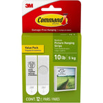 3M Command Picture Hanging Strips, 4 pairs hold 12 lbs, Hang Damage-Free, Create Gallery Walls, 12 Pairs (24 Strips, Value Pack, Hangs 3-6 frames (17204-12ES) - My Store